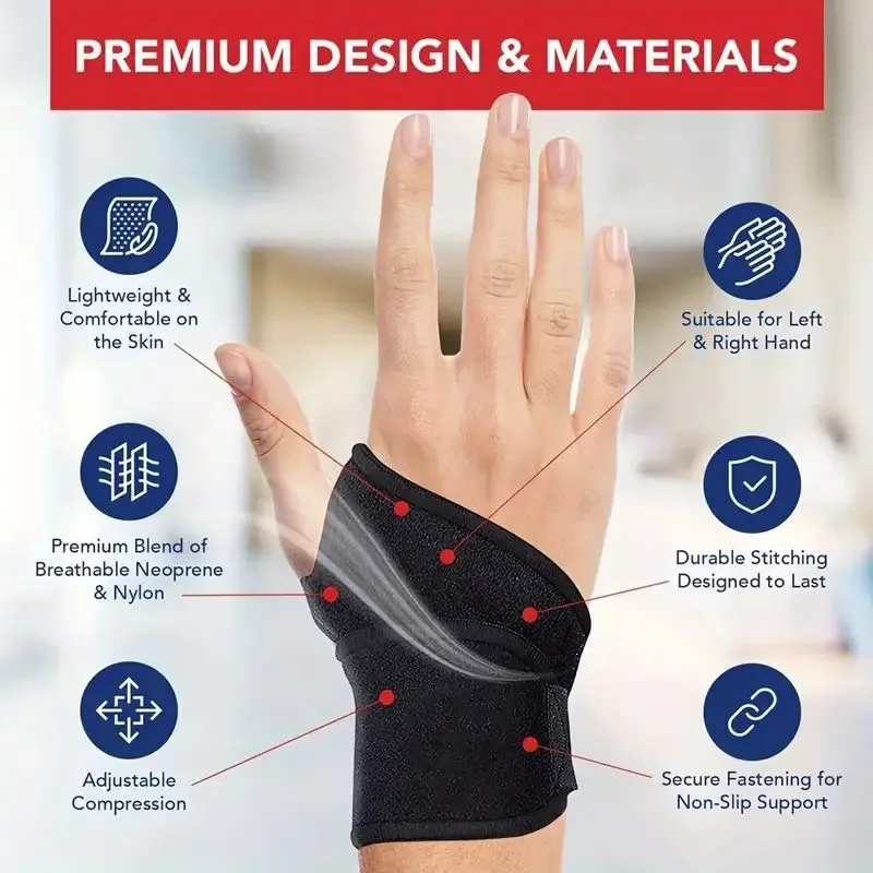 調節可能なリストブレース 女性と男性に最適 サポートラップス - Wrist Wrap Support のレビューと価格