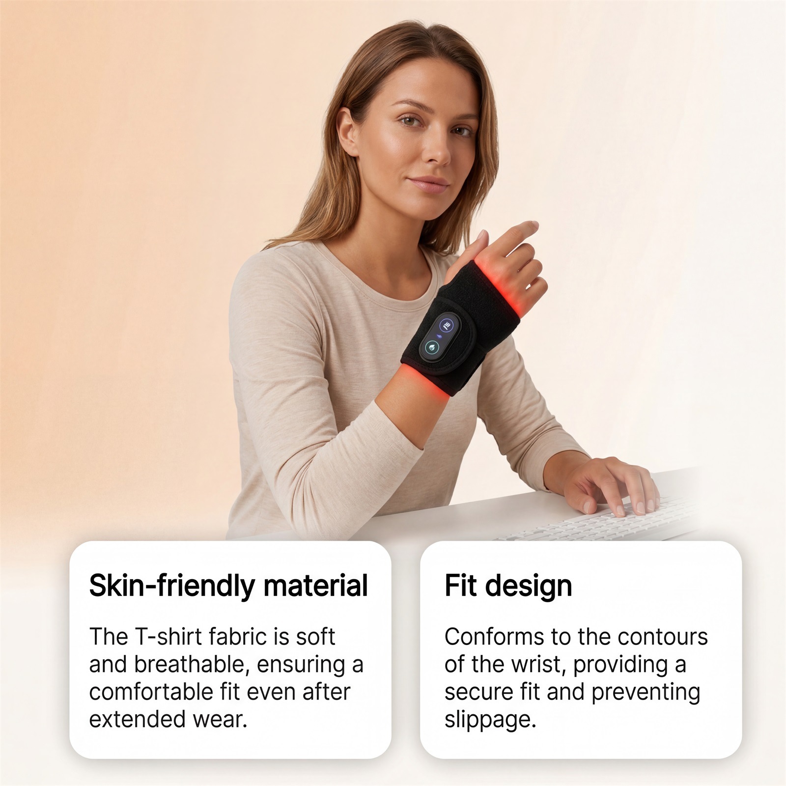 手首サポートブレース 加熱マッサージビーズ 関節サポート U - Wrist Wrap Support のレビューと価格